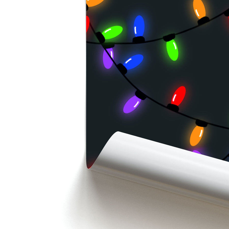 Rainbow Lights - Christmas Patterns Poster