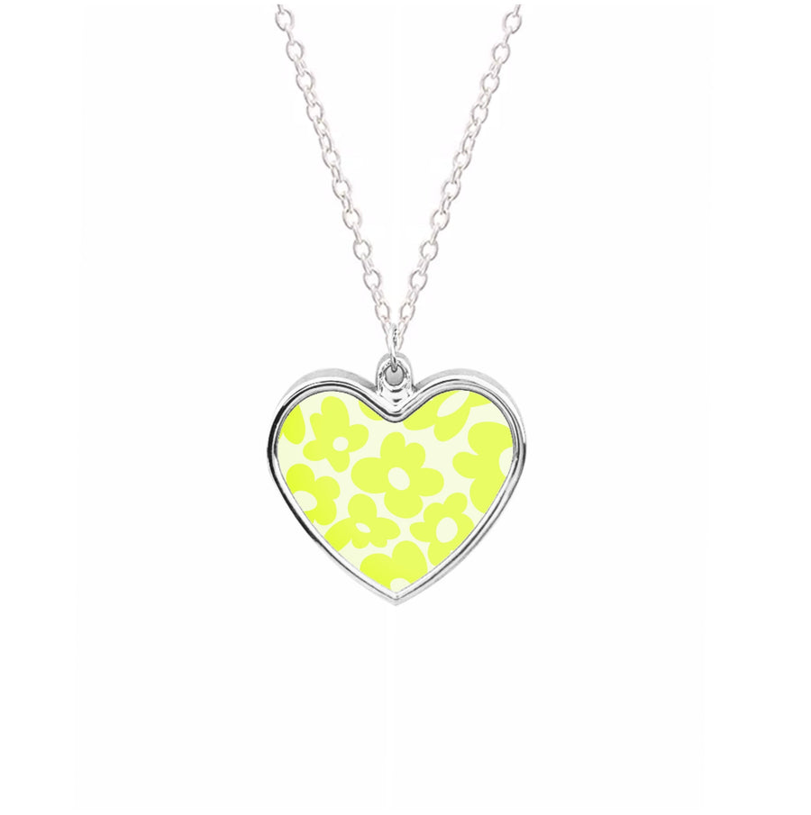 Yellow Flowers - Trippy Patterns Necklace
