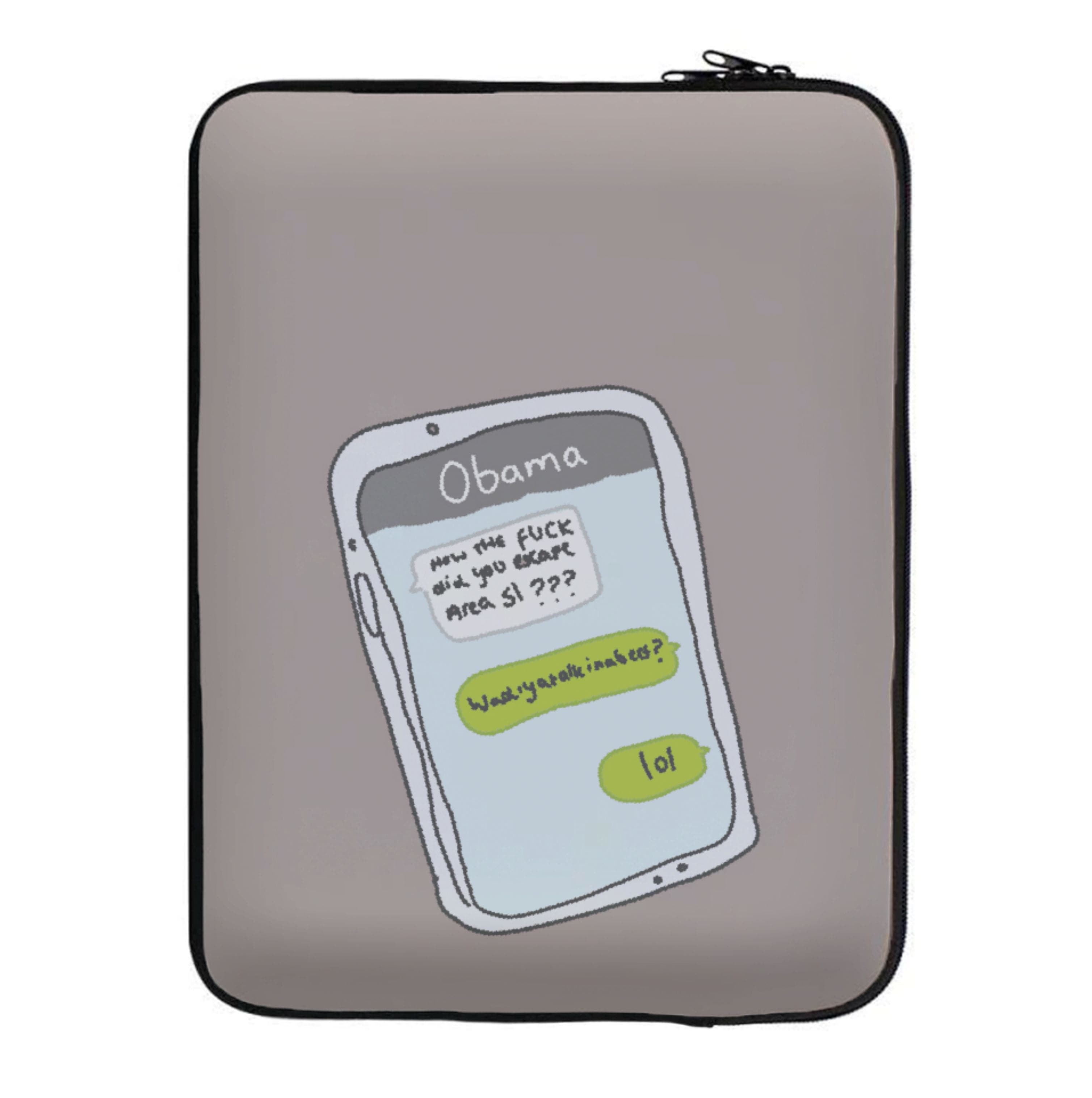 Messaging Obama Laptop Sleeve