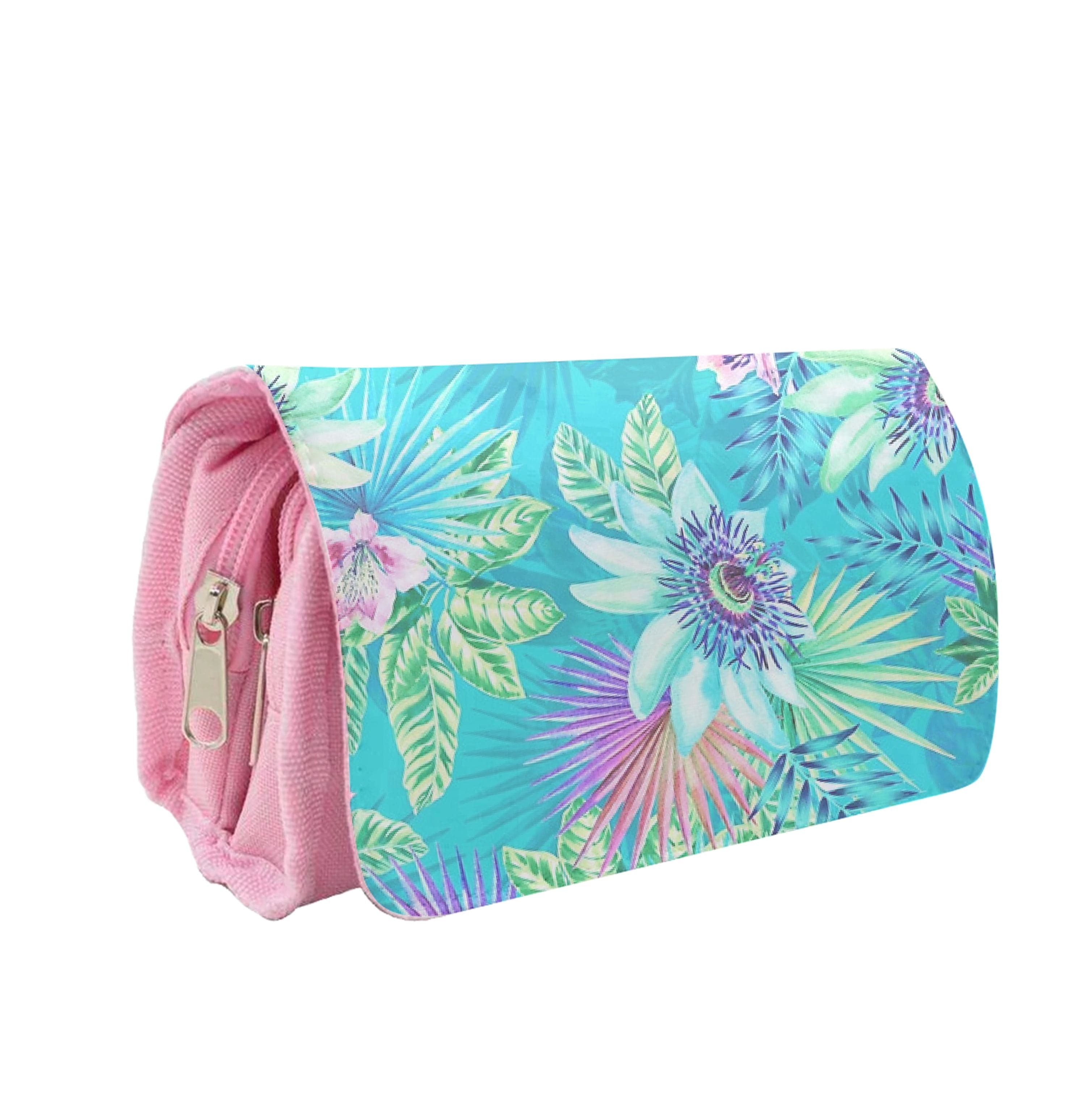 Blue Floral Pattern Pencil Case