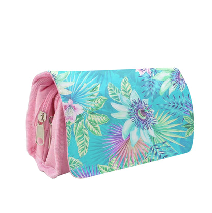 Blue Floral Pattern Pencil Case