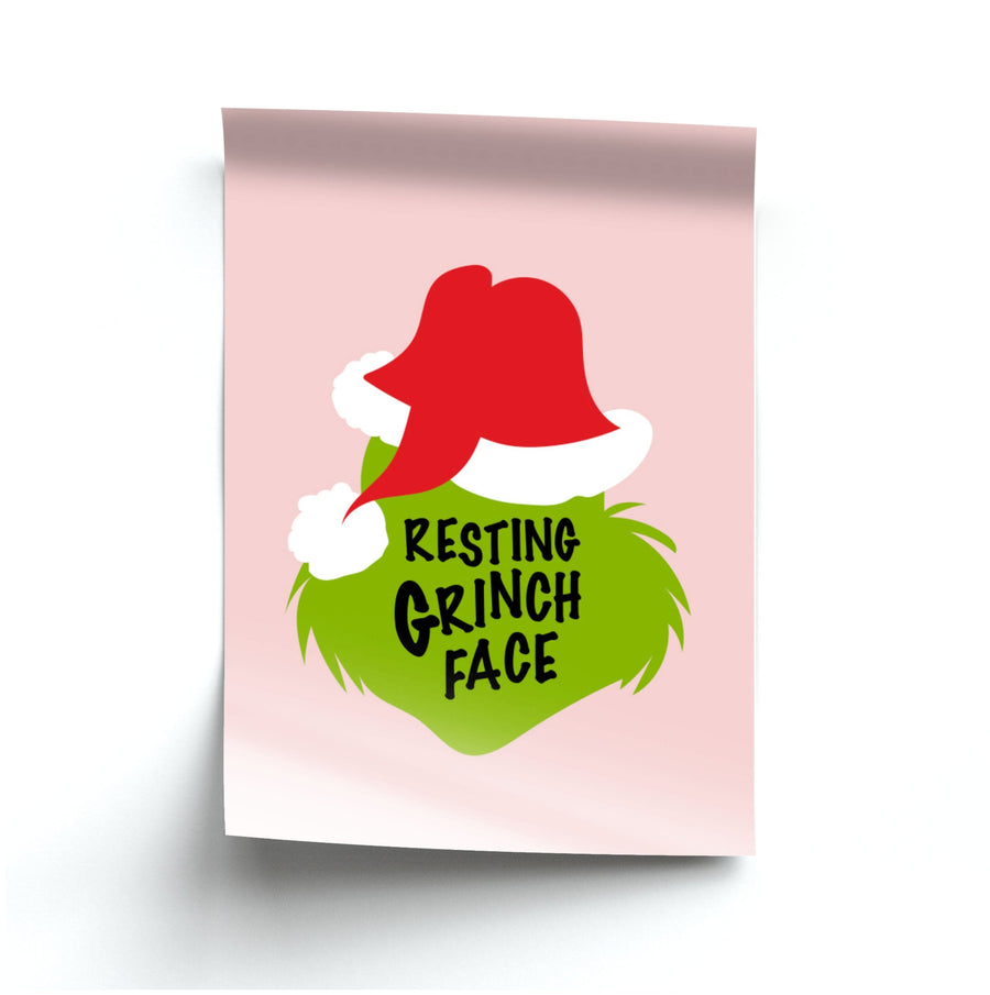 Resting Grinch Face Poster