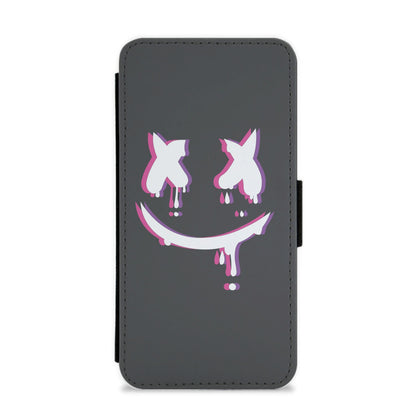 Purple Blur - White Helmet DJ Flip / Wallet Phone Case