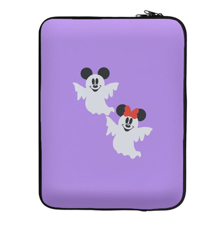 Mickey And Minnie Mouse Ghost - Disney Halloween Laptop Sleeve