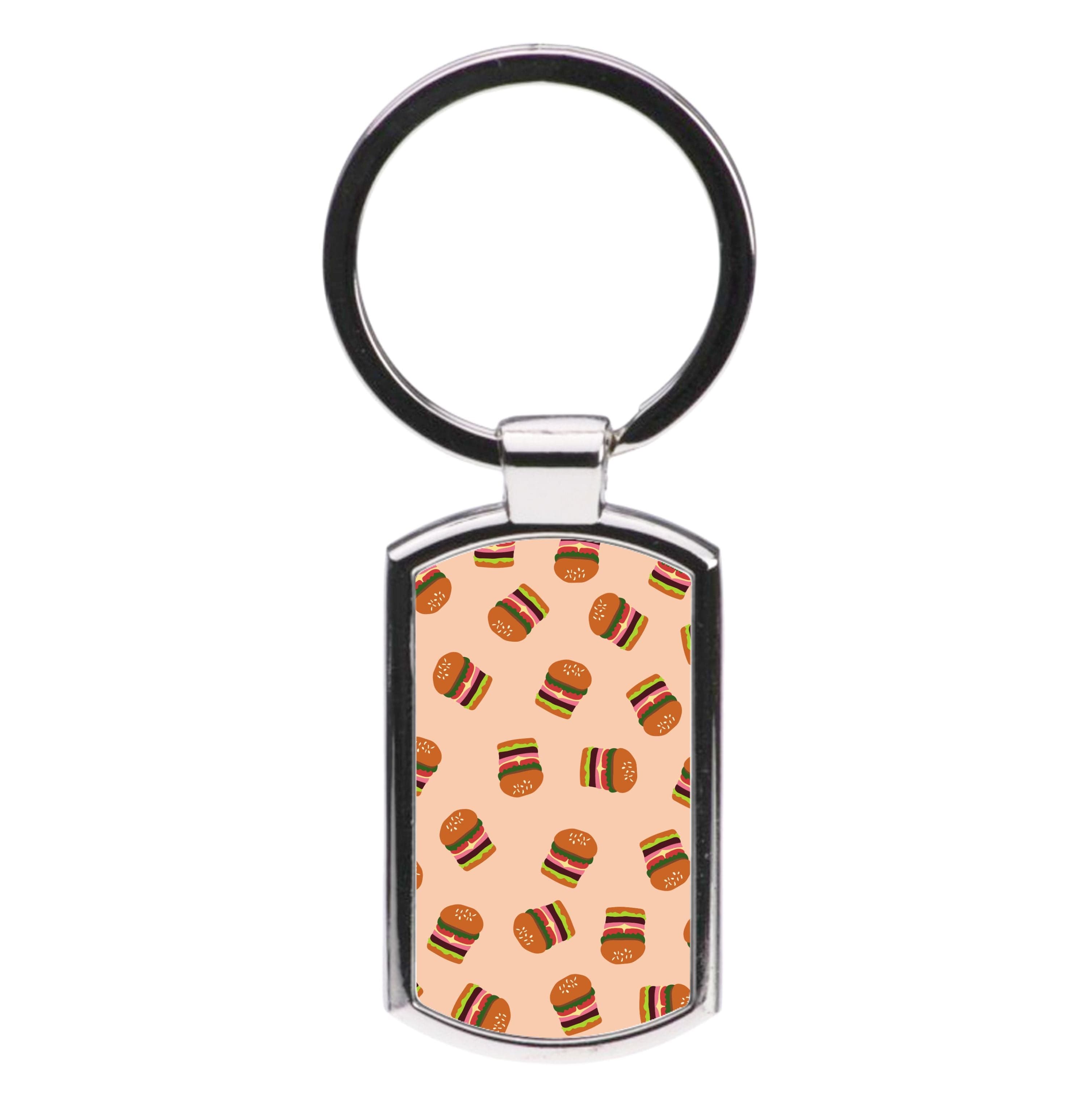 Burgers - Fast Food Patterns Luxury Keyring