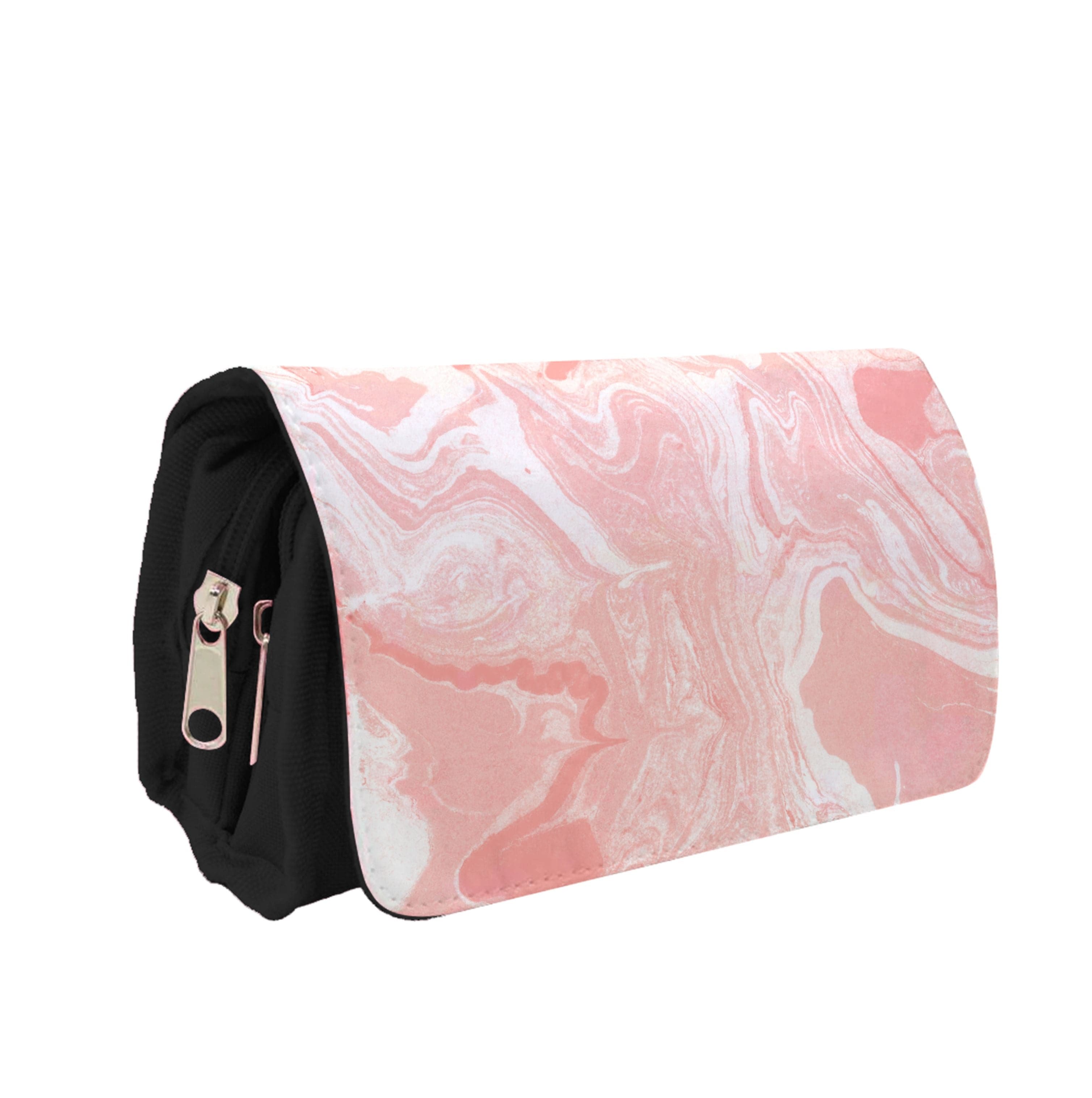 Pink Swirly Marble Pencil Case