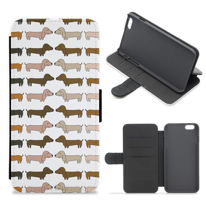 Collage - Dachshunds Flip / Wallet Phone Case