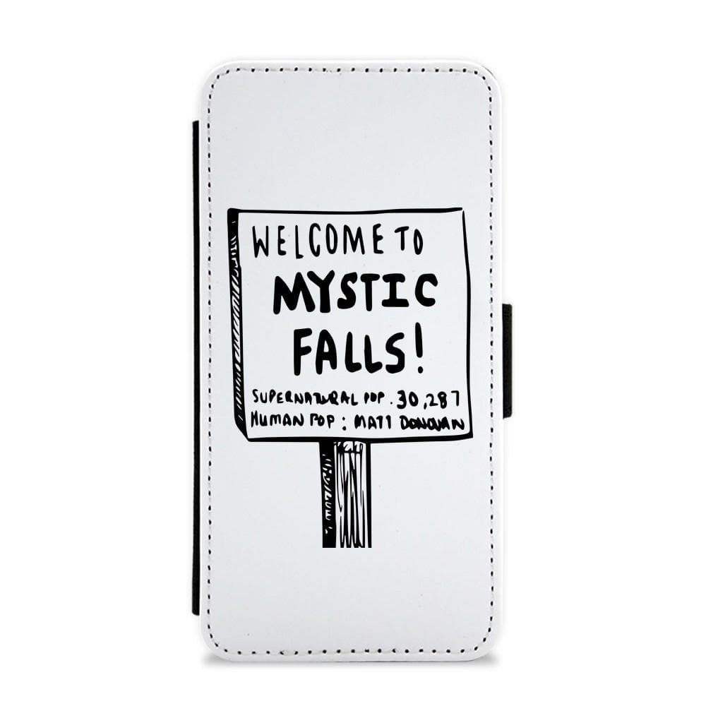 Welcome to Mystic Falls - Vampire Diaries Flip / Wallet Phone Case - Fun Cases