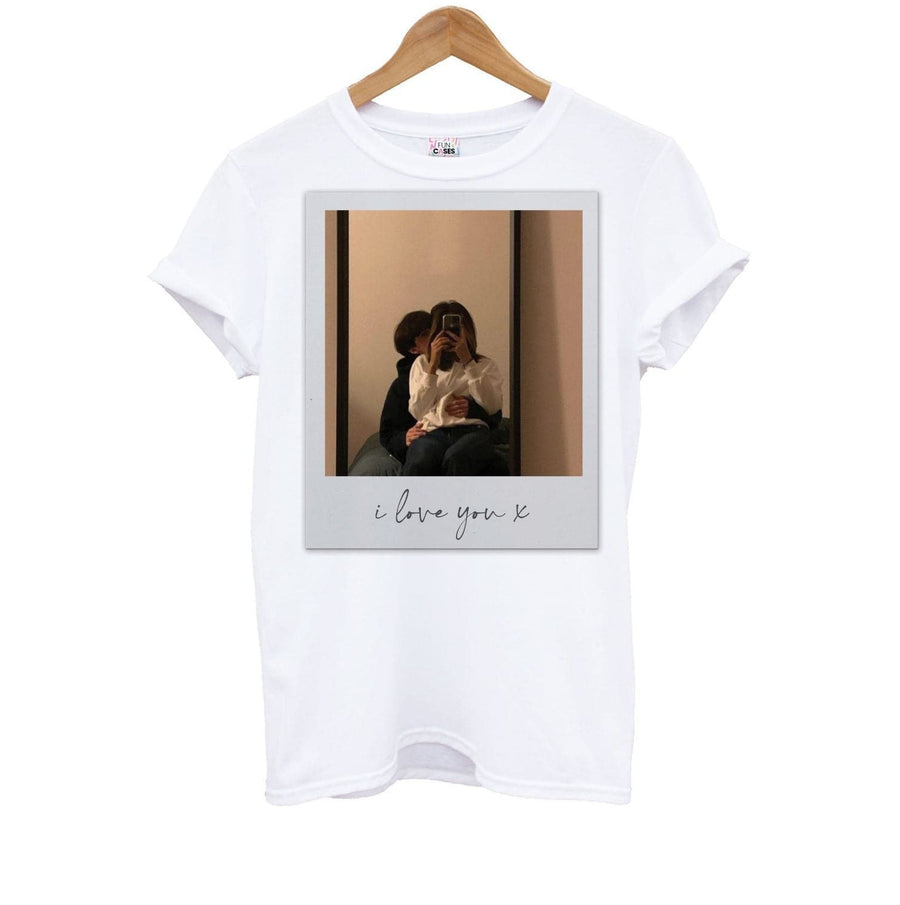 I Love You Polaroid - Personalised Couples Kids T-Shirt