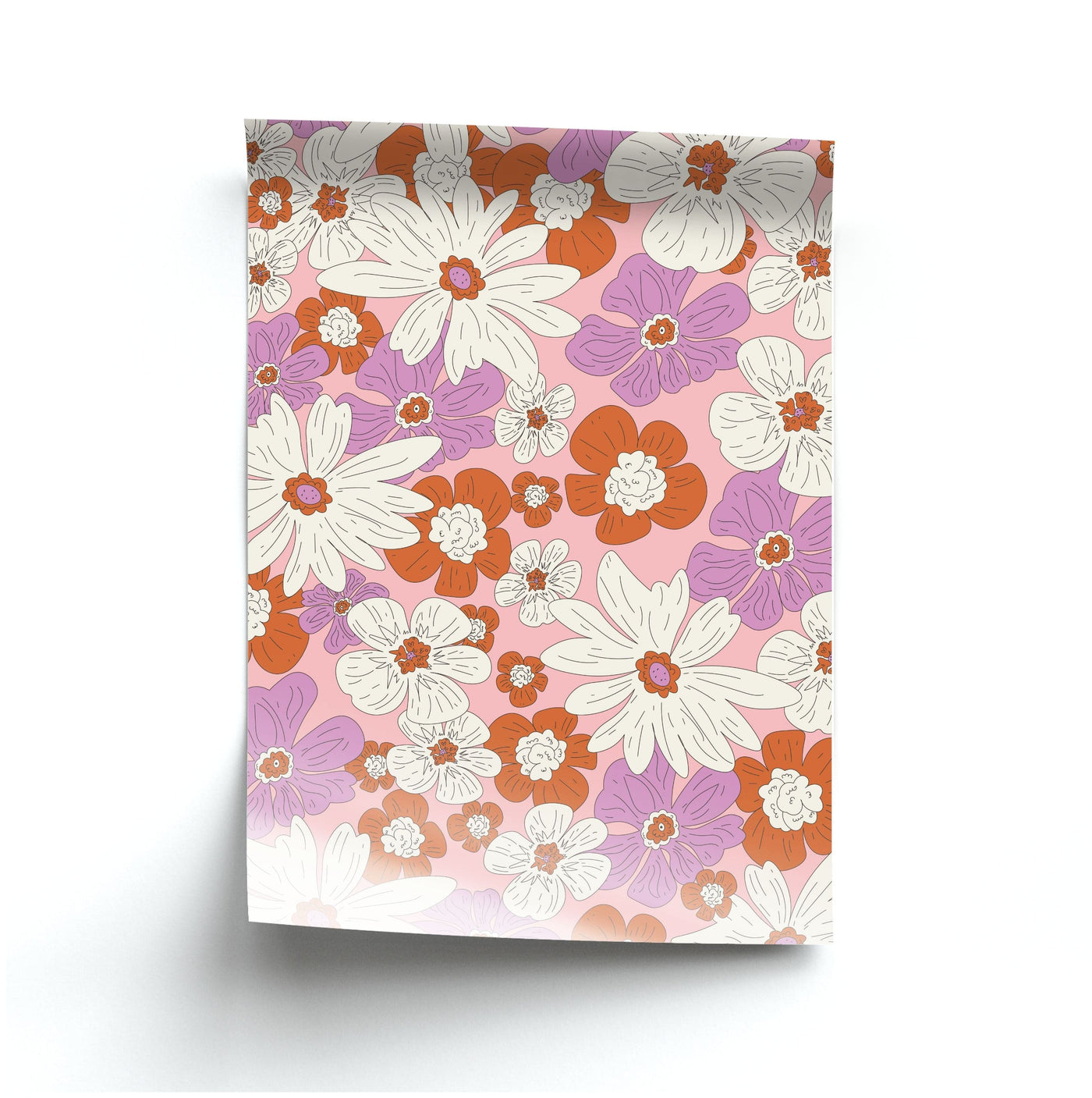 Retro Flowers - Floral Patterns Poster
