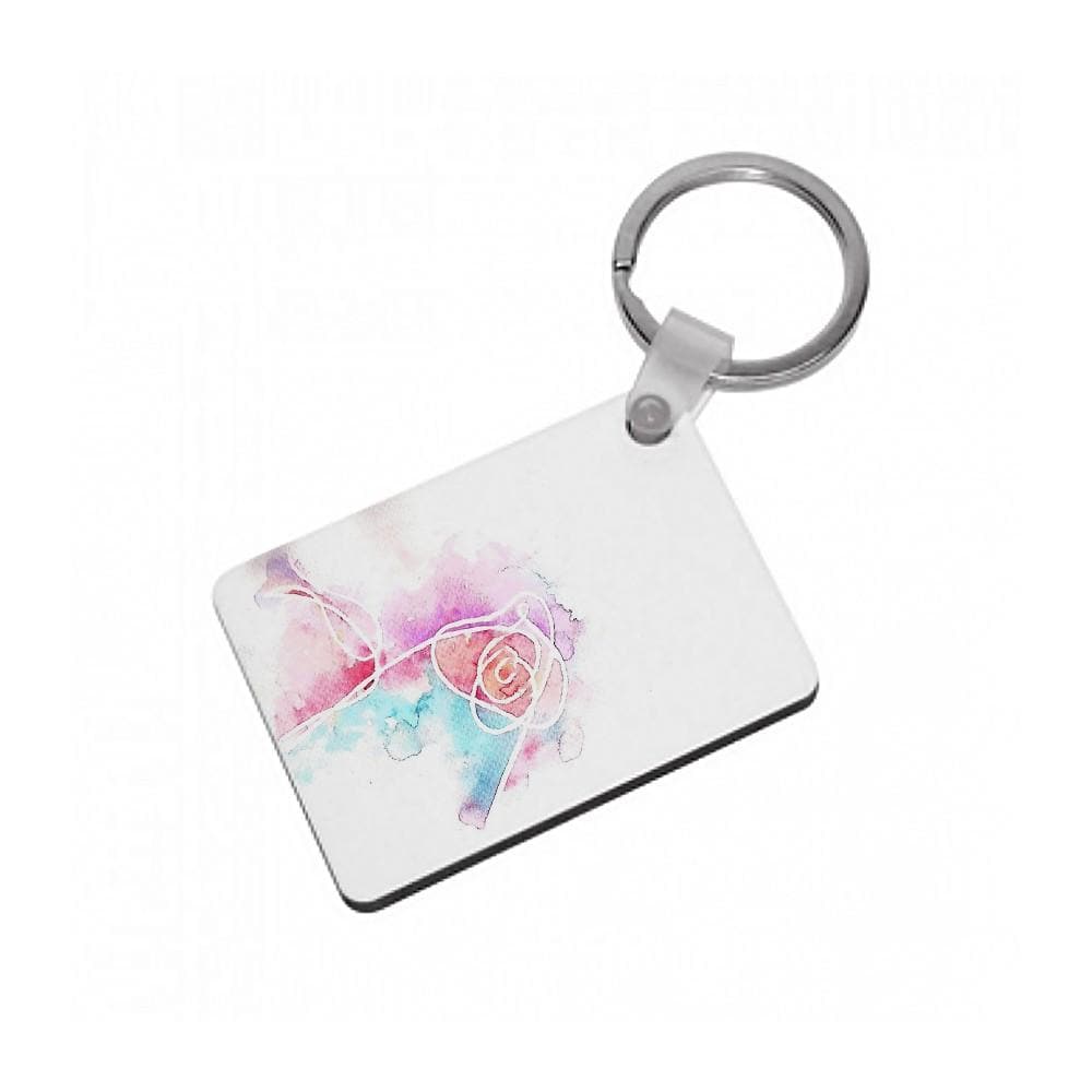 BTS Love Yourself Watercolour Painting Keyring