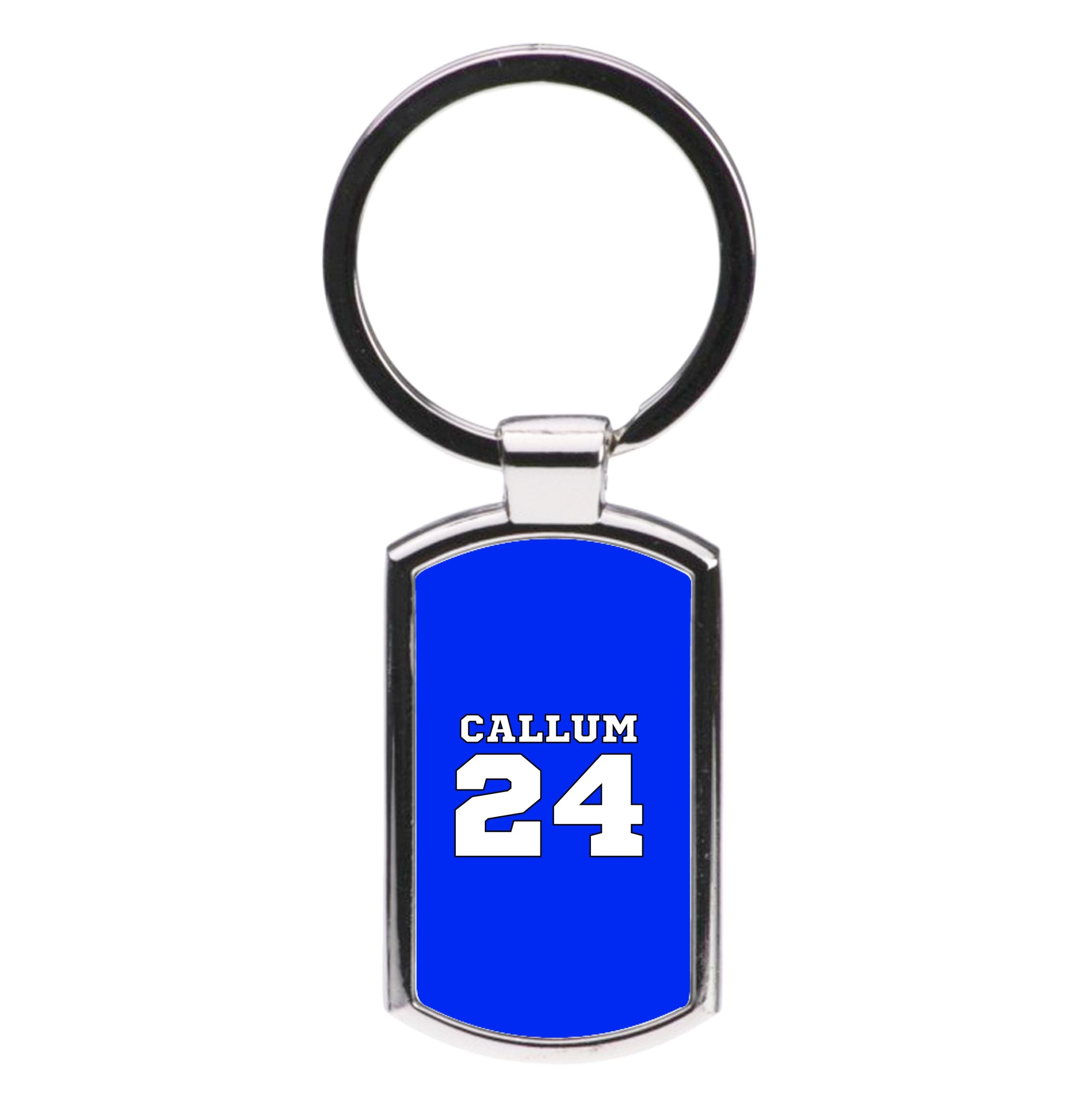 Dark Blue - Personalised Football Luxury Keyring