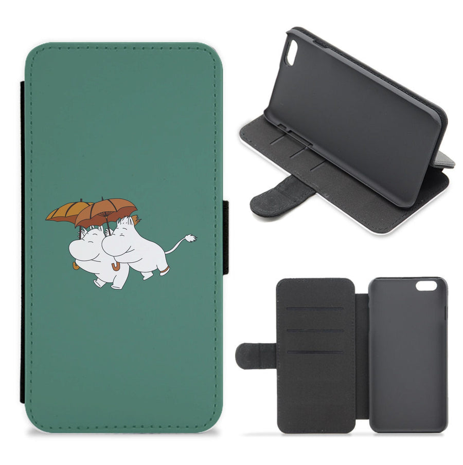 Moomin Umbrellas  Flip / Wallet Phone Case