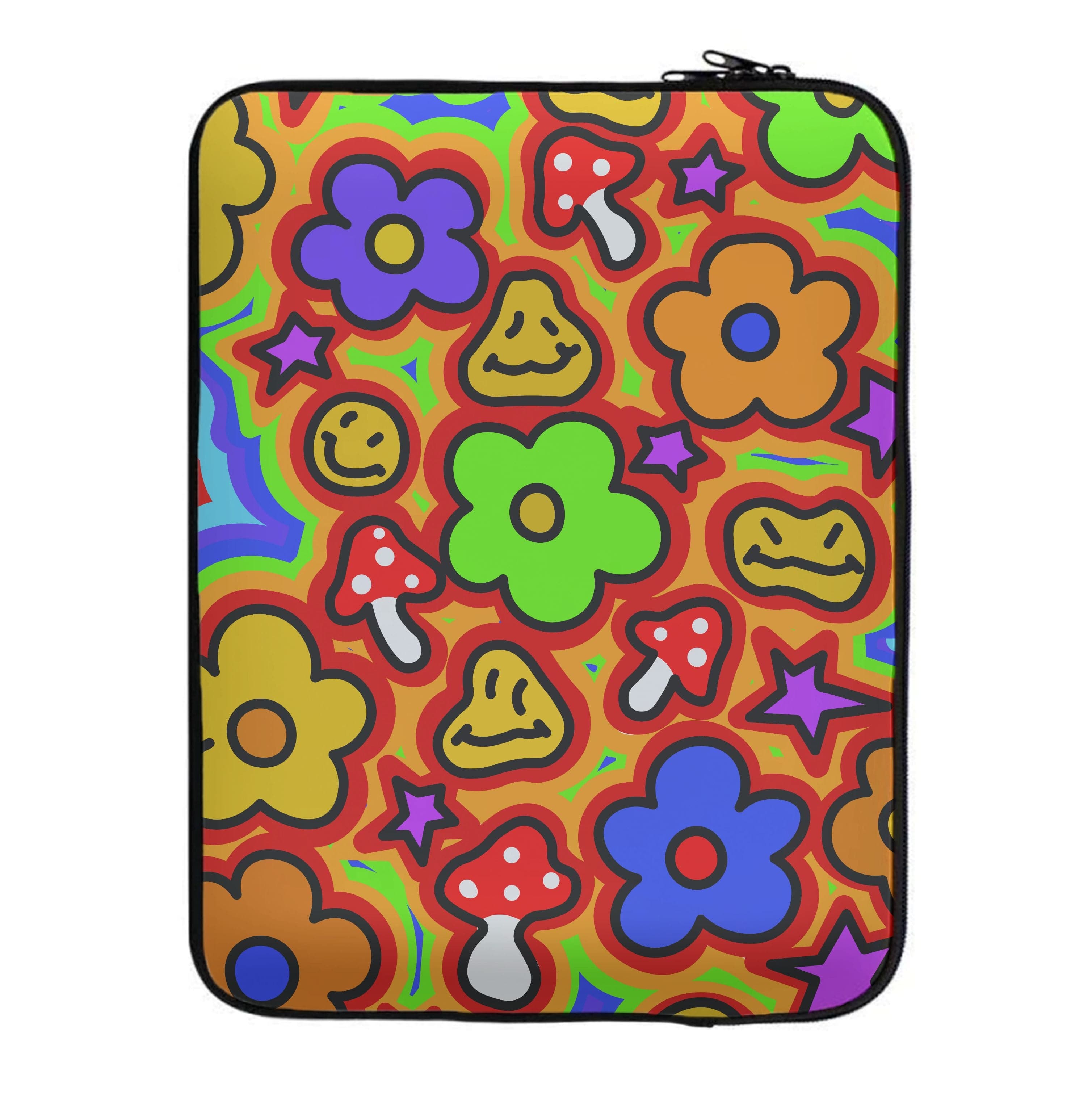 Rainbow Trip - Trippy Patterns Laptop Sleeve