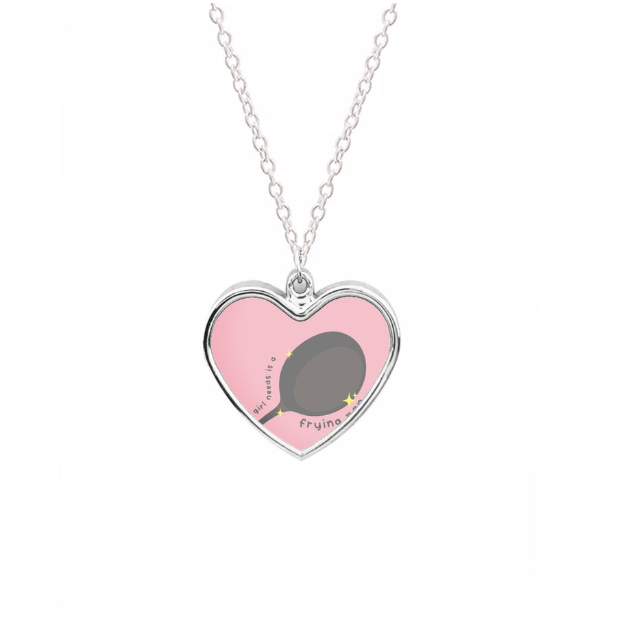 All A Girl Needs Is A Frying Pan - Tangled Necklace