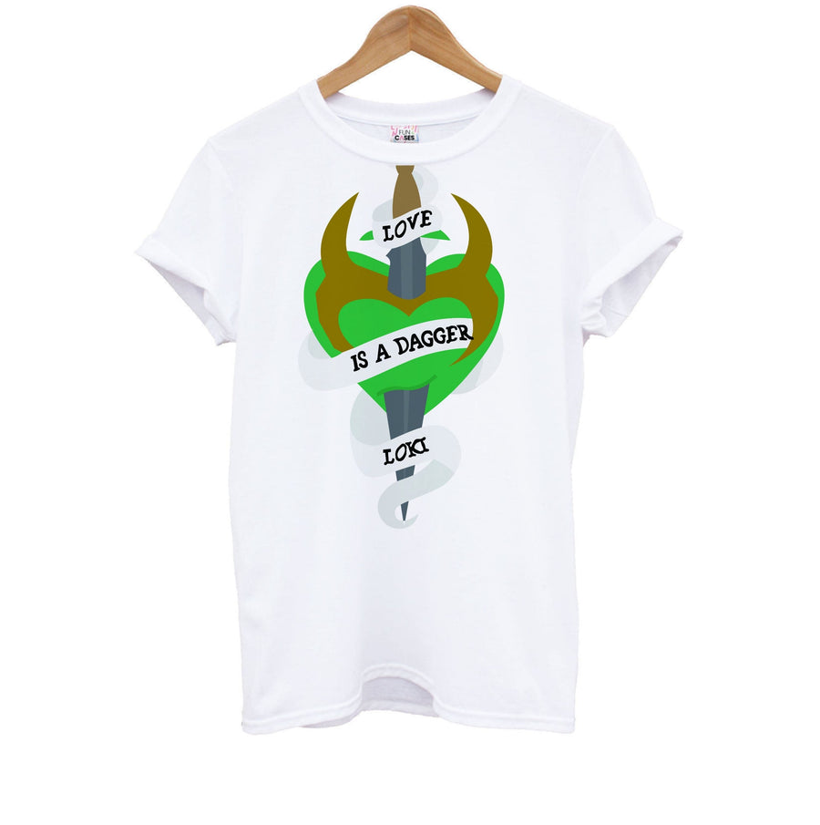 Love Is A Dagger - Loki Kids T-Shirt