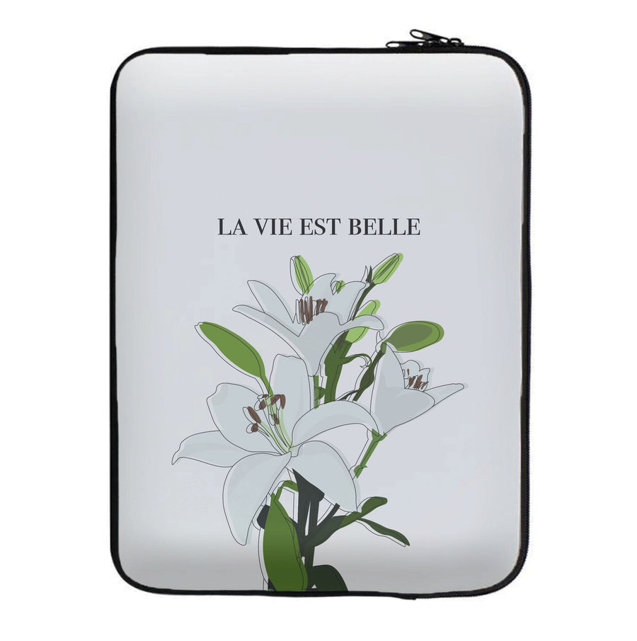 La Vie Est Belle - Clean Girl Aesthetic Laptop Sleeve