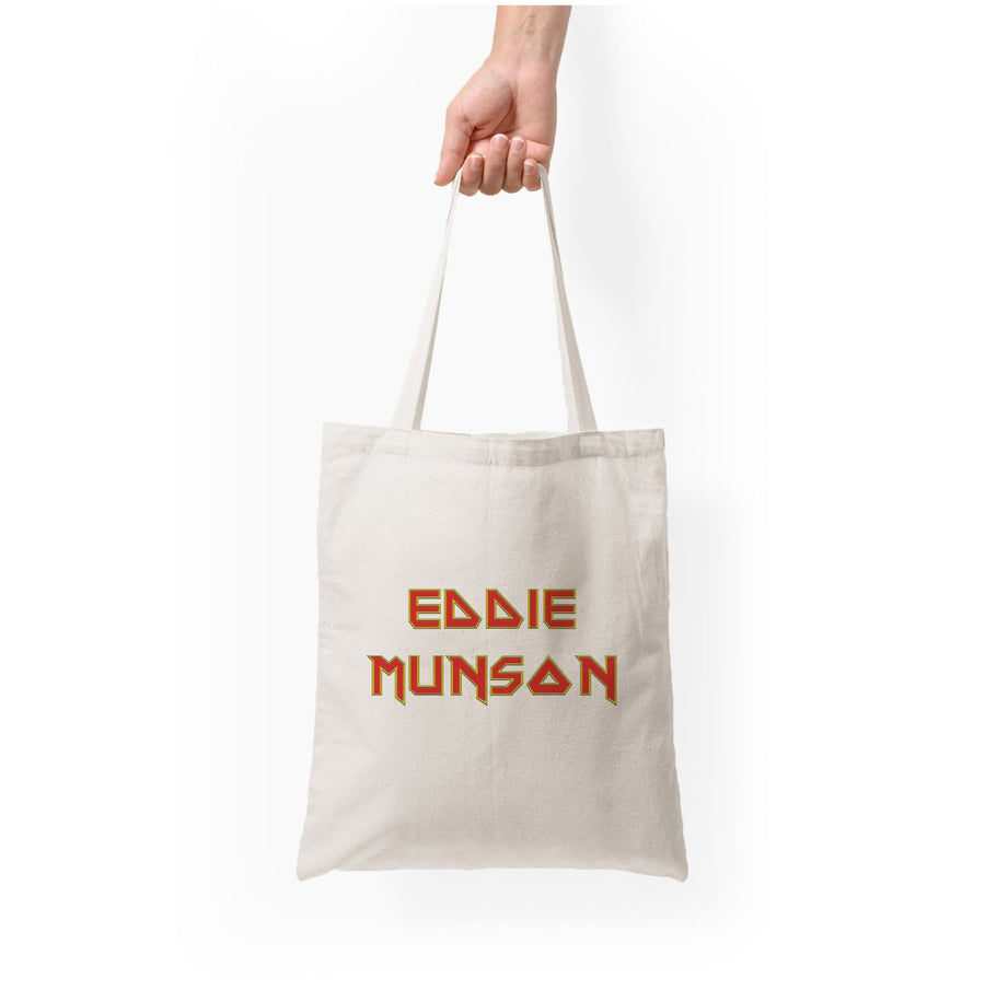 Eddie Munson Text - Stranger Things Tote Bag