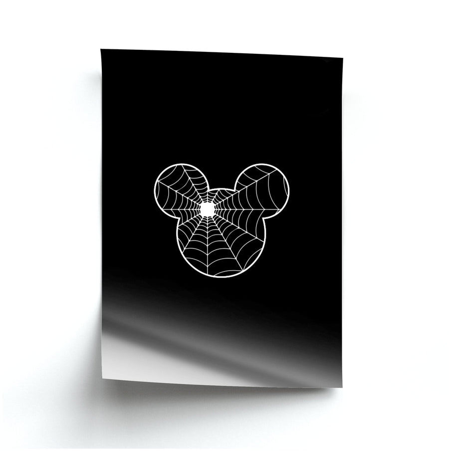 Mickey Mouse Spider Web - Halloween Poster