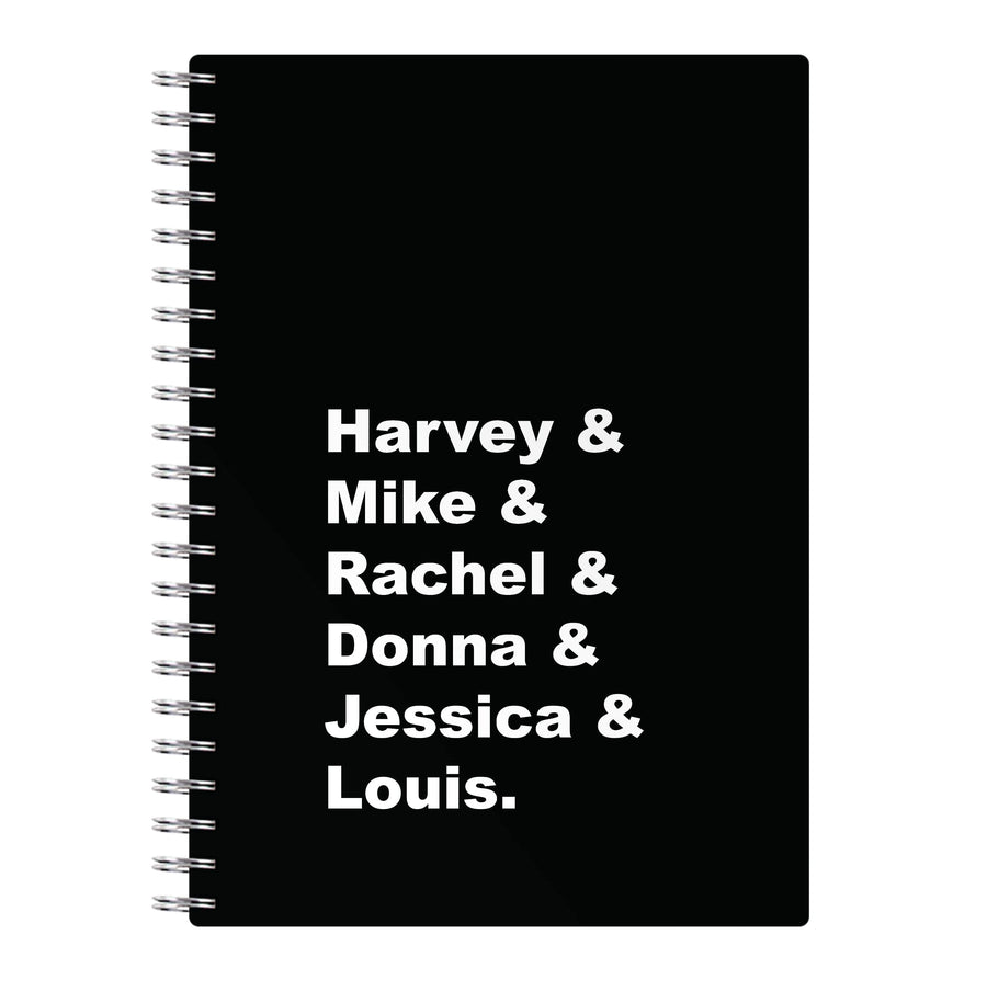 Character Names - Suits Notebook