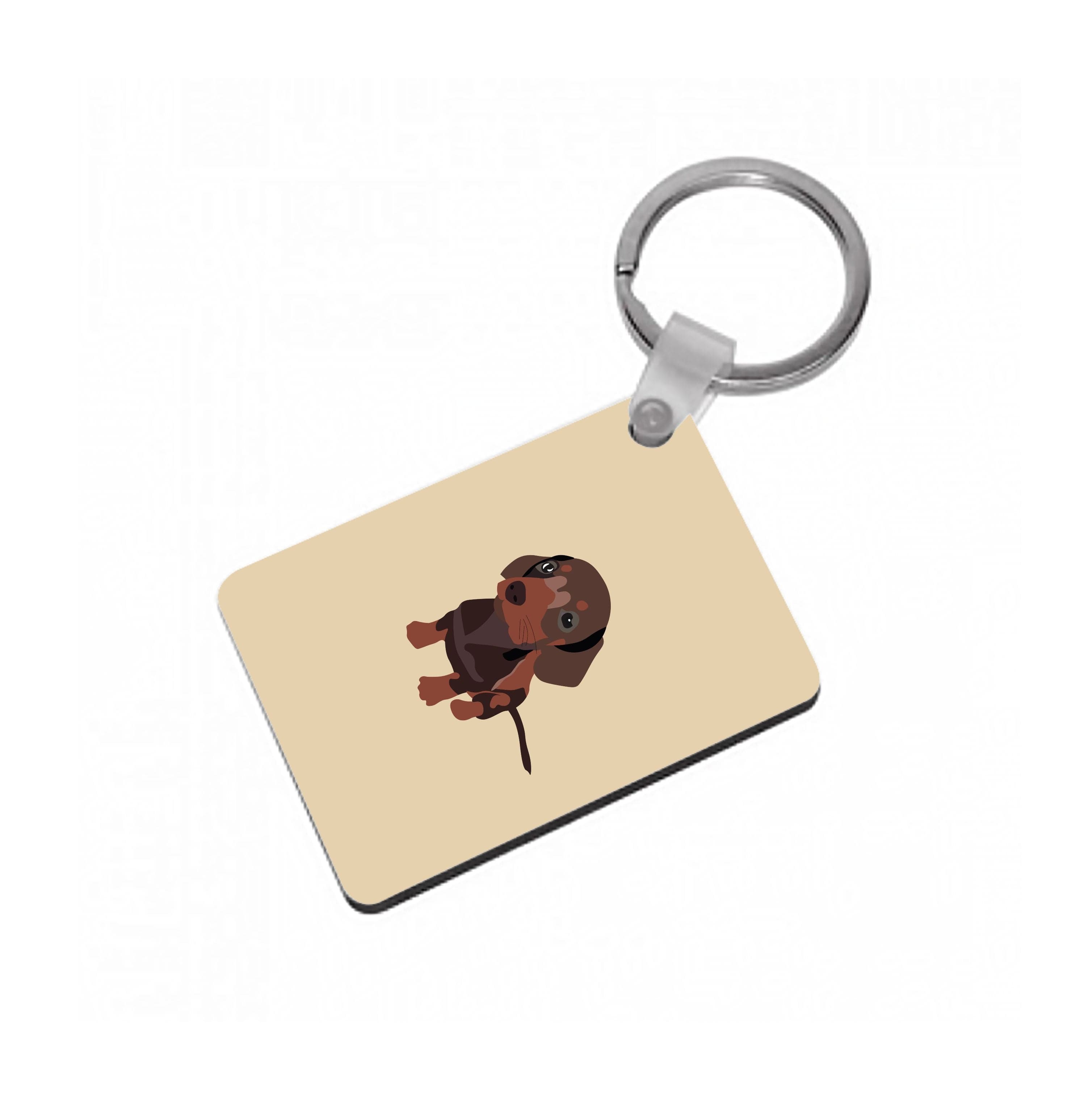 Brown - Dachshunds Keyring