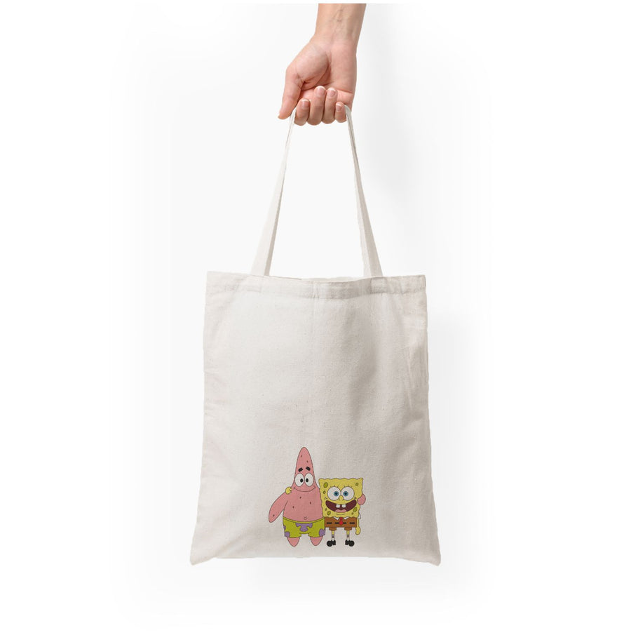 Patrick And Spongebob  Tote Bag
