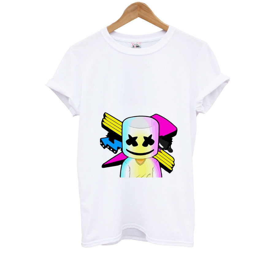 Neon Logo Marshmello  Kids T-Shirt