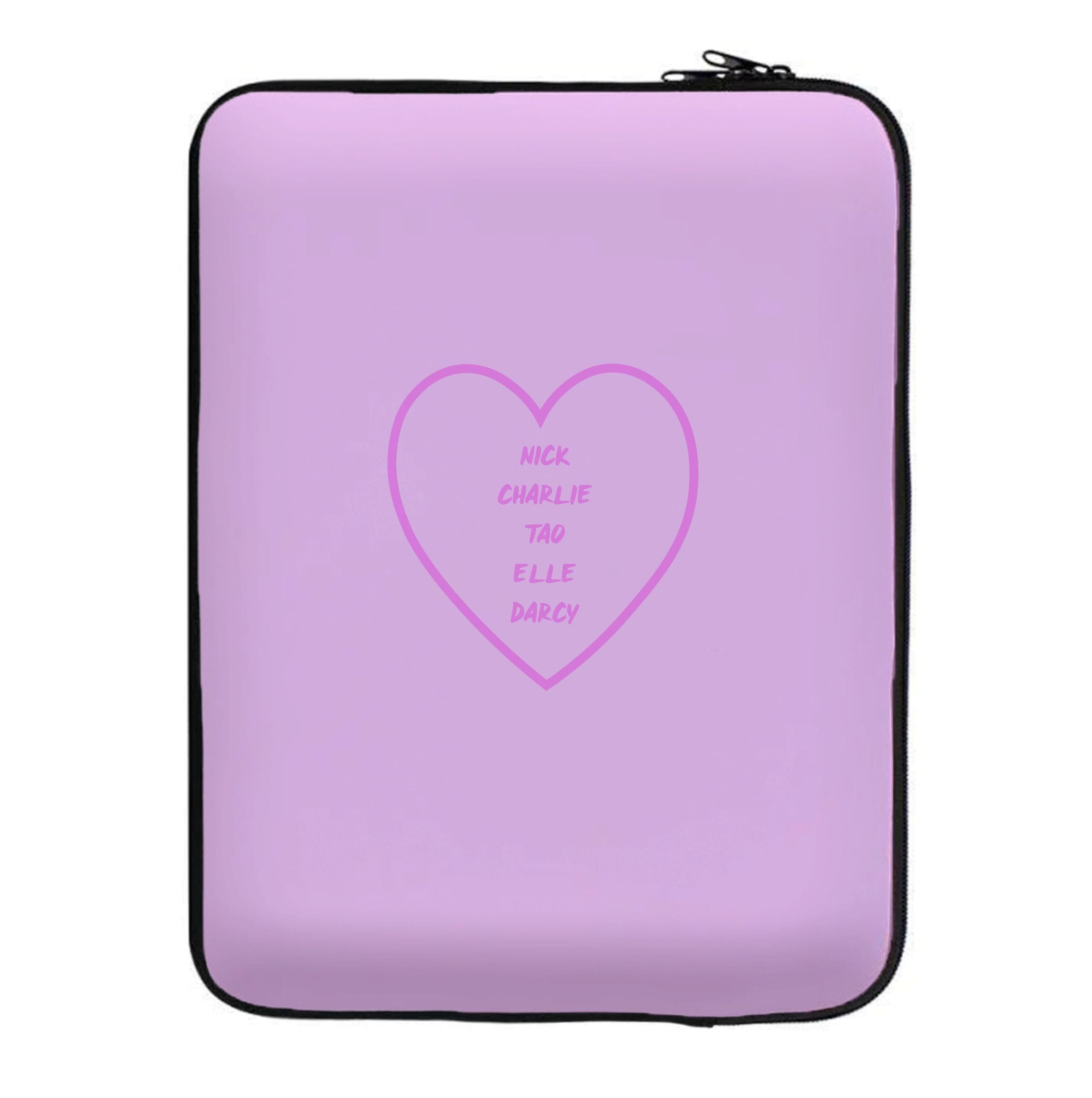 Nick , Charlie , Tao , Elle , Darcy - Heart TV Laptop Sleeve