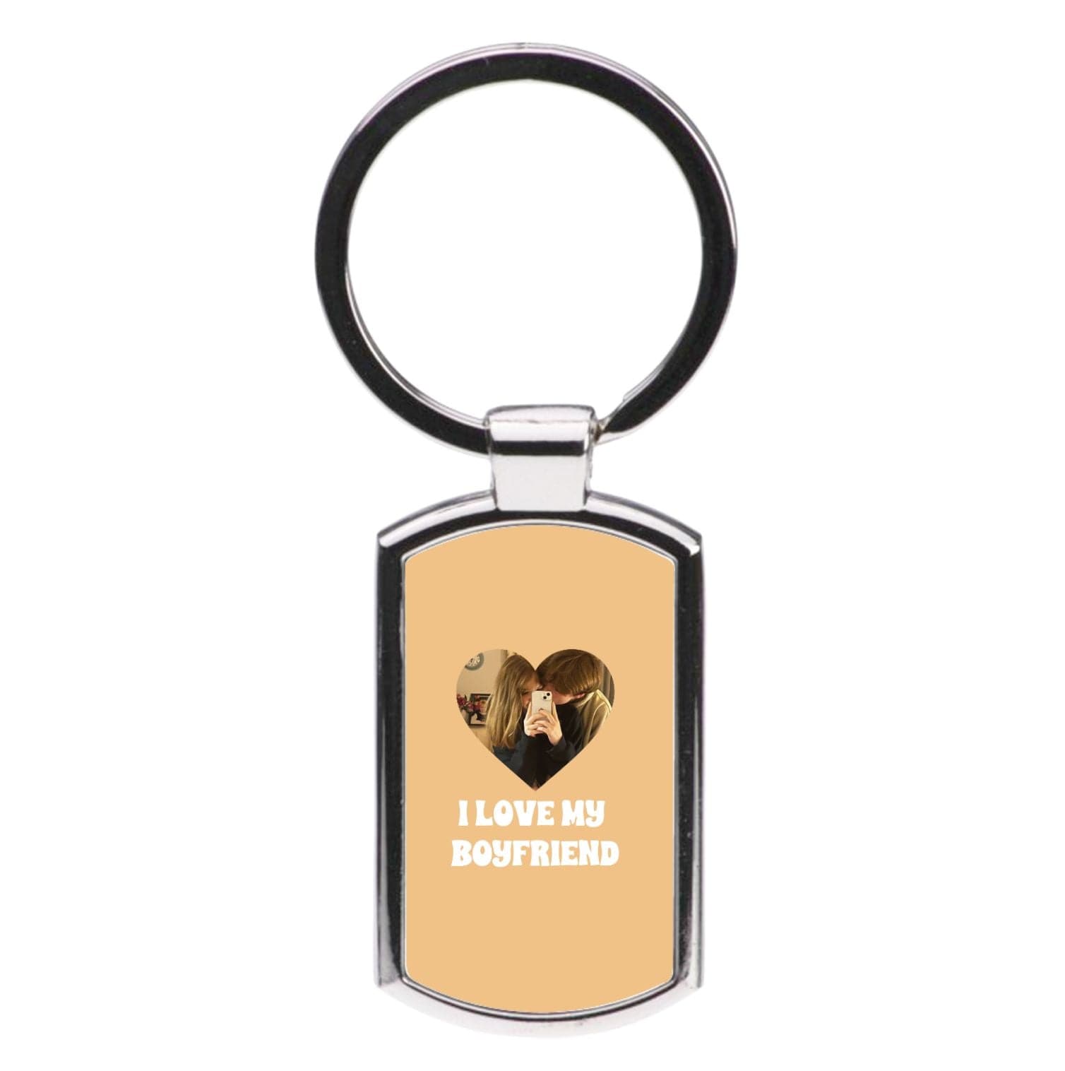 I Love My Boyfriend - Personalised Couples Luxury Keyring