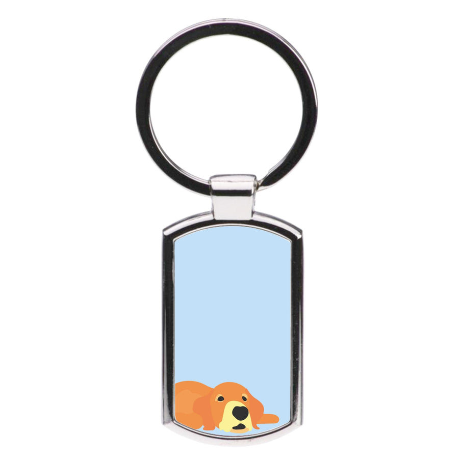 Laying and chilling - Dog Patterns Luxury Keyring