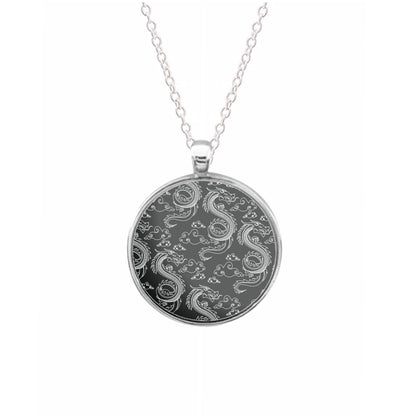 Black And White Dragon Pattern Necklace