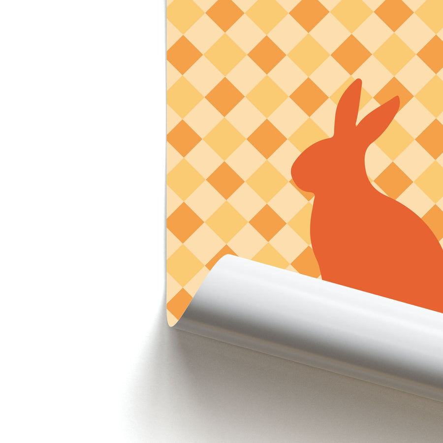 Orange Rabbit - Easter Patterns Poster