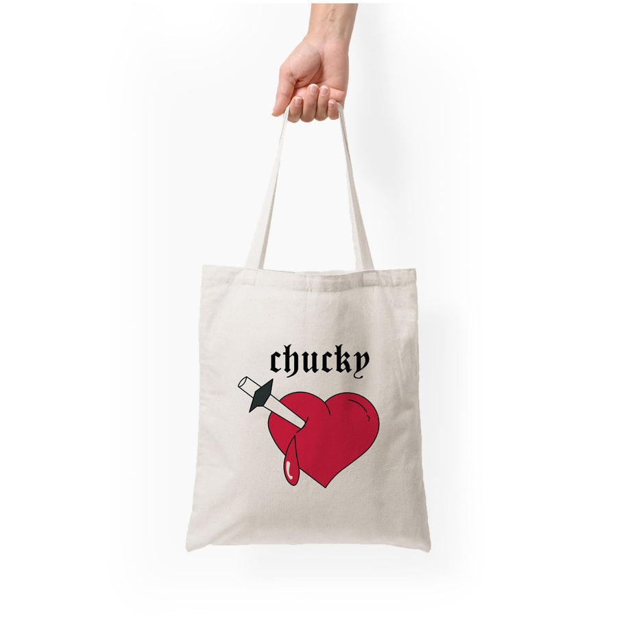 Knife In Heart - Chucky Tote Bag