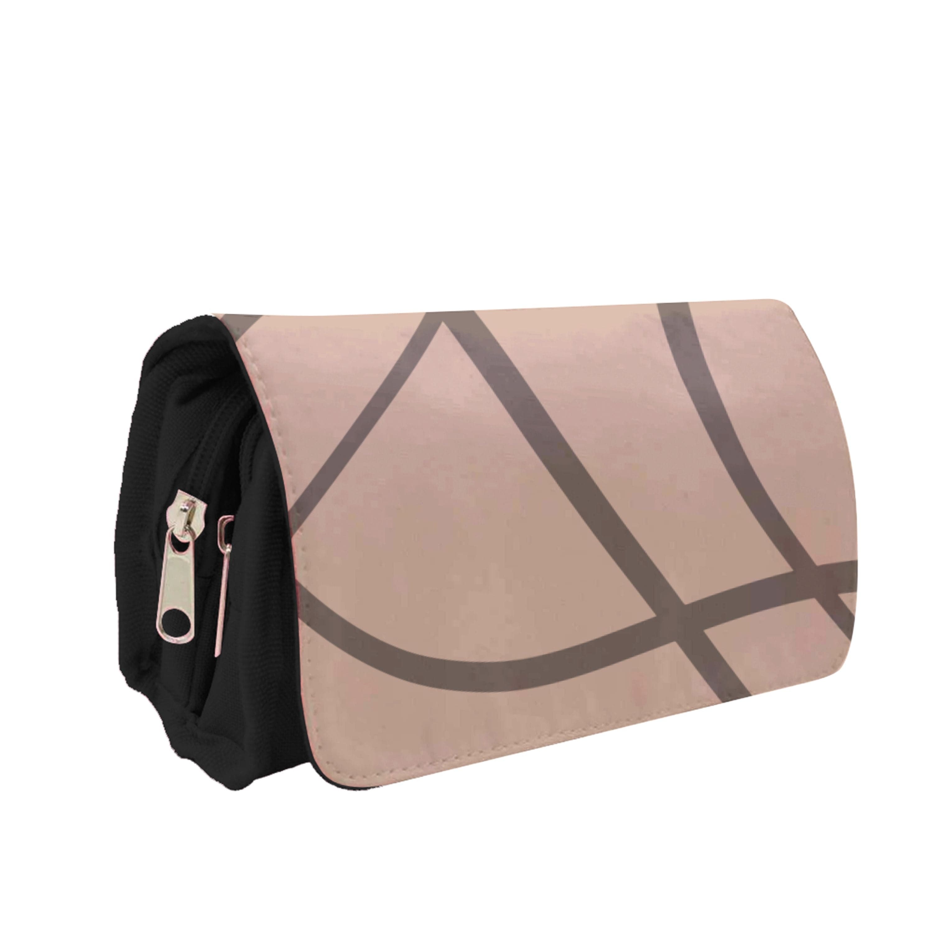 Lined Abstract Nude Pencil Case