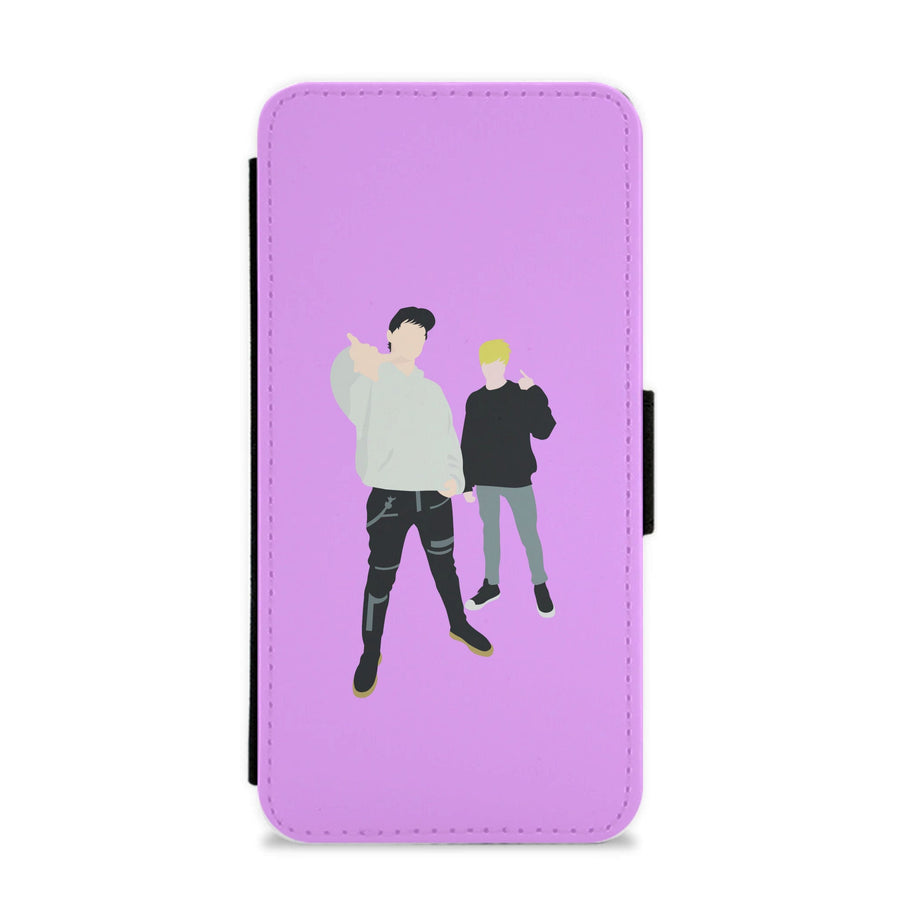 Standing - Sam And Colby Flip / Wallet Phone Case