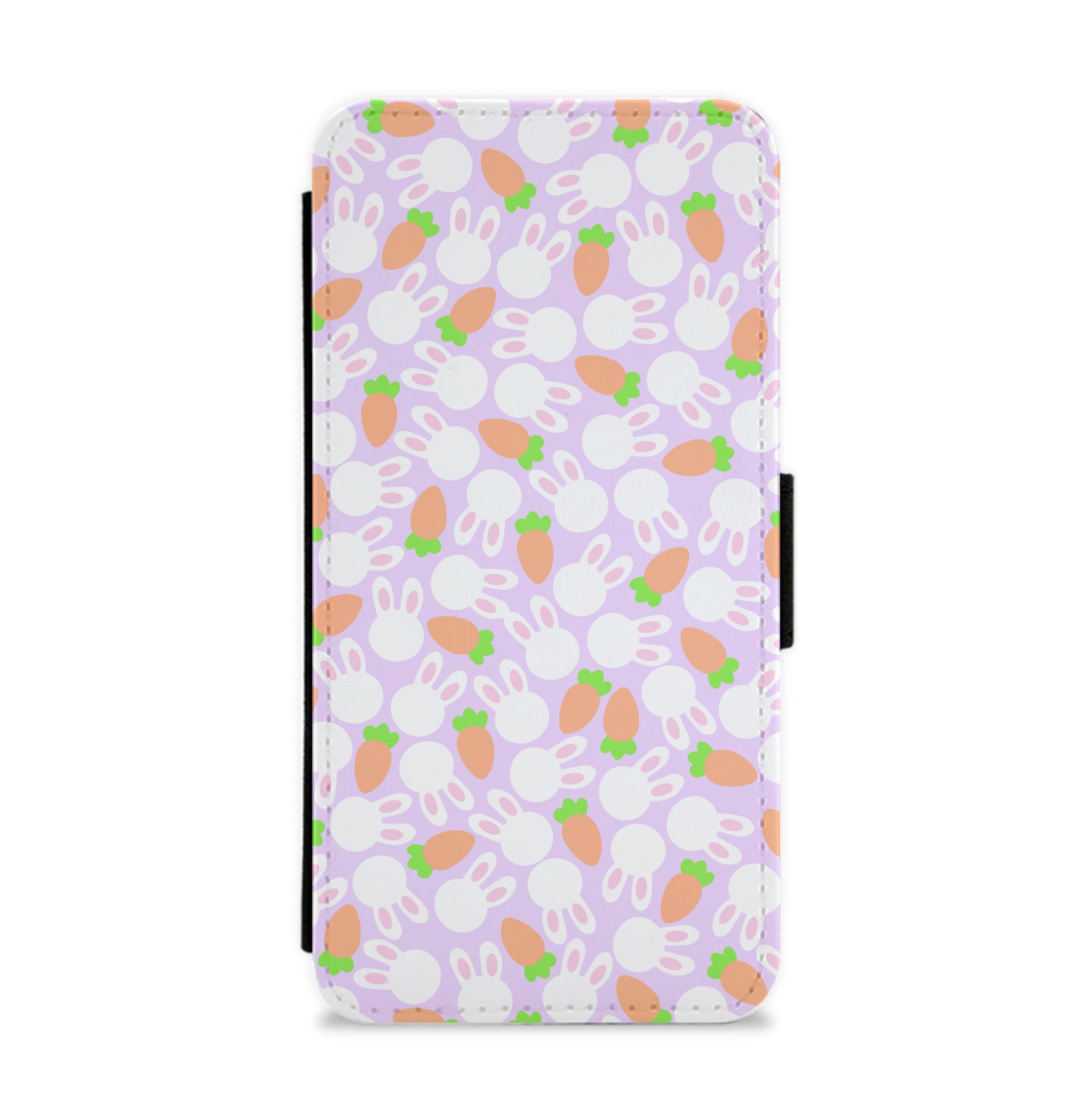 Rabbits And Carrots - Easter Patterns Flip / Wallet Phone Case