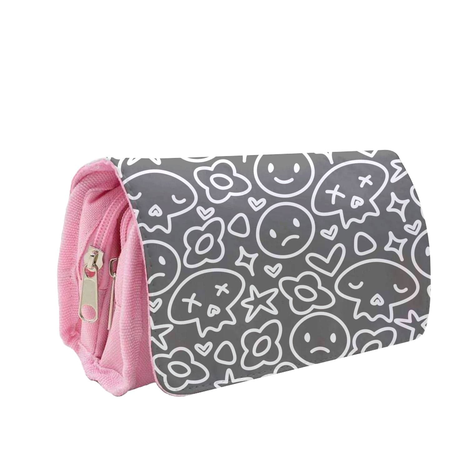 Black Skulls - Skate Aesthetic  Pencil Case