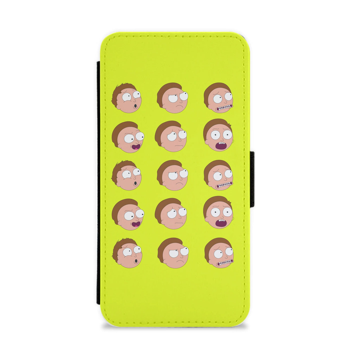 Morty Pattern - Rick And Morty Flip / Wallet Phone Case