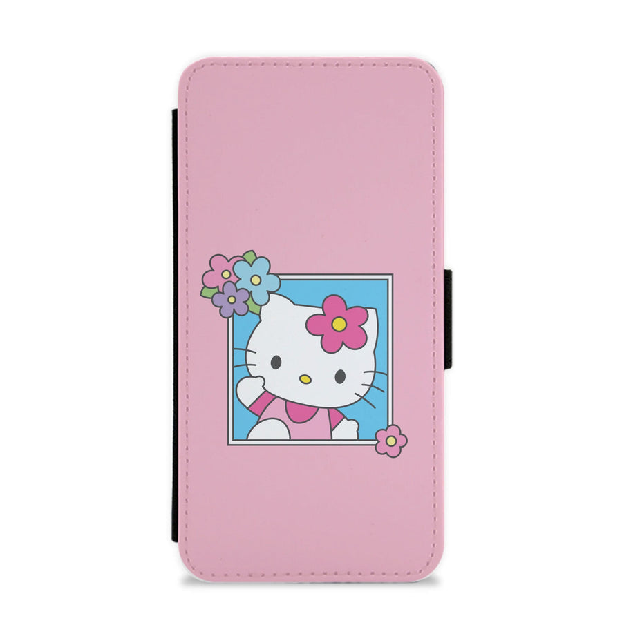 Flower Polaroid - Hello Kitty Flip / Wallet Phone Case