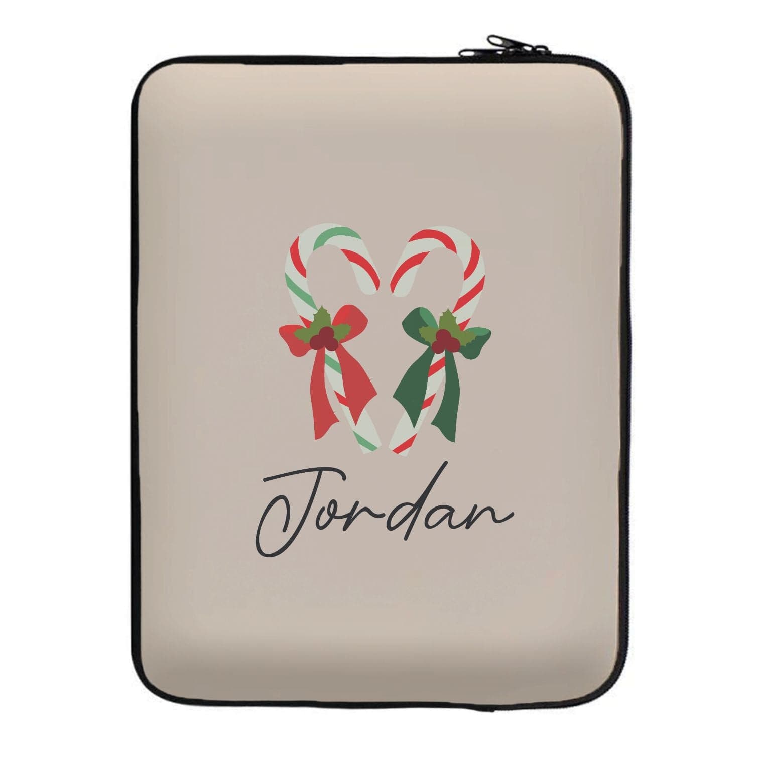 Candycane - Personalised Christmas Laptop Sleeve