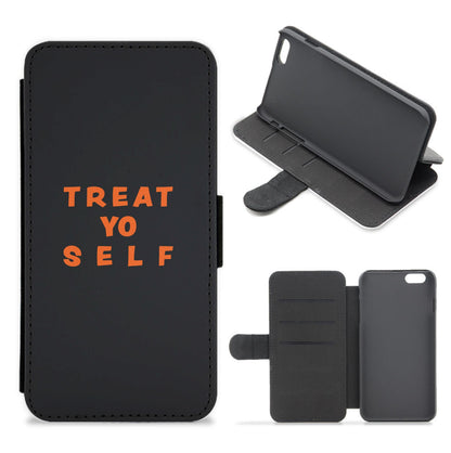 Treat Yo Self Parks - Halloween Specials Flip / Wallet Phone Case