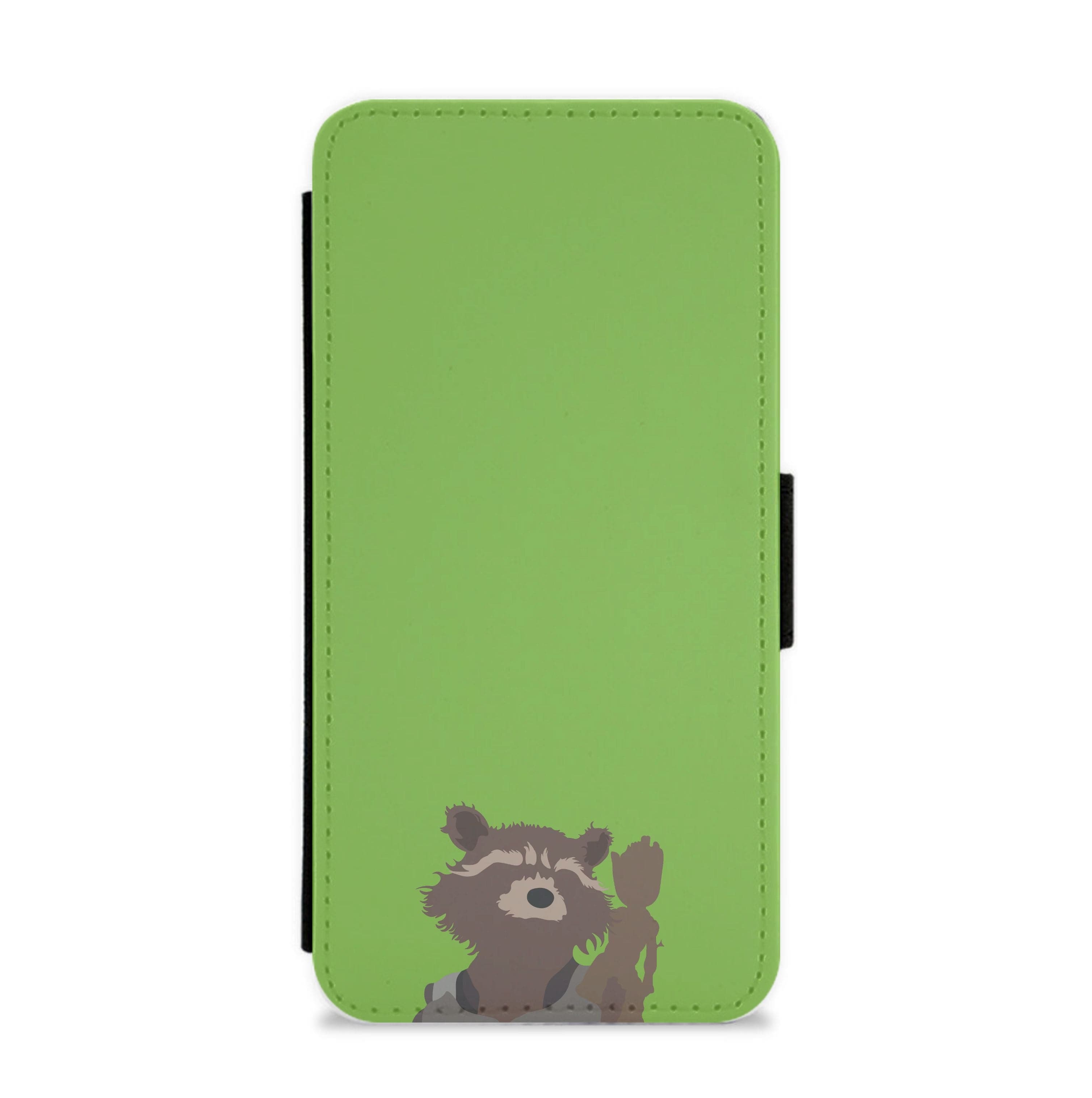 Rocket Raccoon And Groot - GOTG Flip / Wallet Phone Case