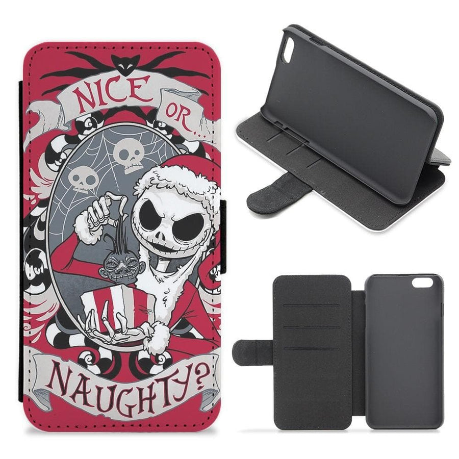 Nice Or Naughty - A Nightmare Before Christmas Flip Wallet Phone Case