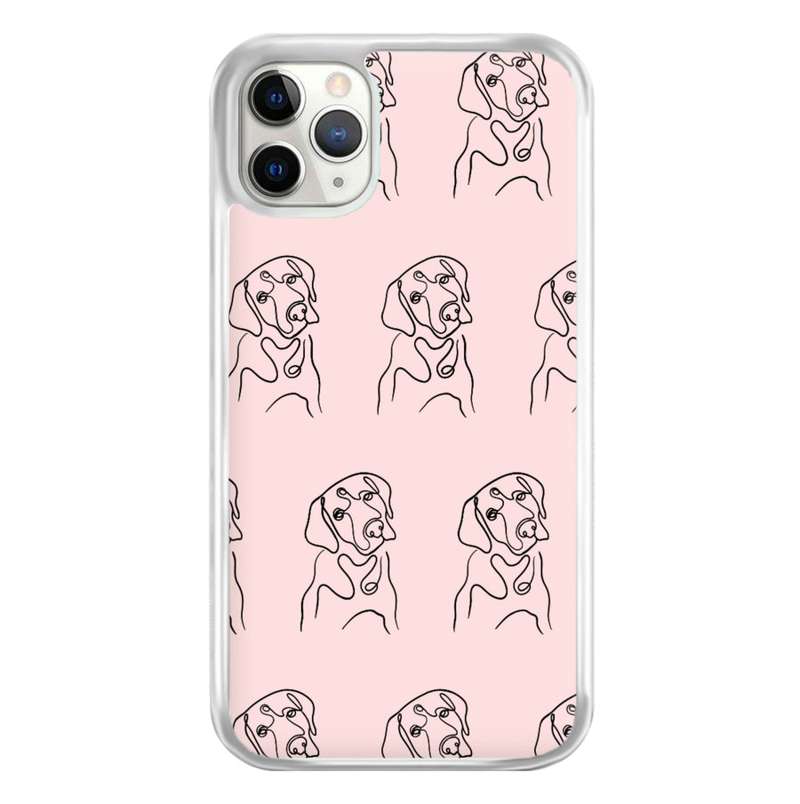 Labrador Outline - Dog Pattern Phone Case