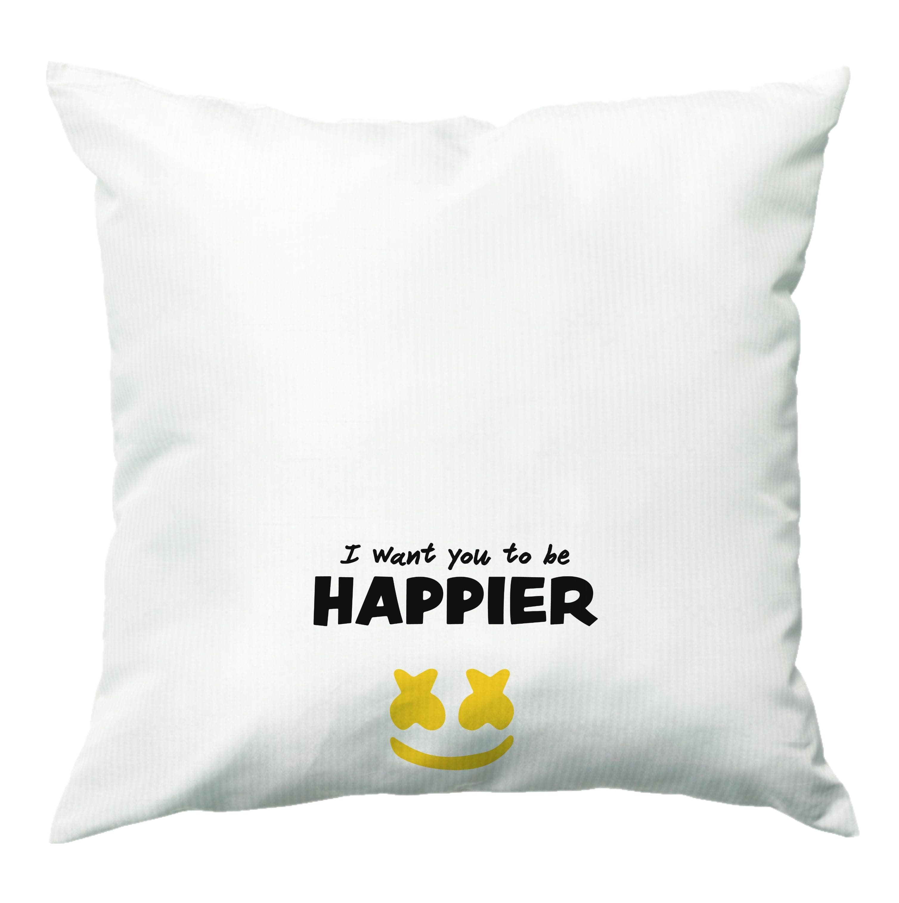 I Want You To Be Happier - White Helmet DJ Cushion