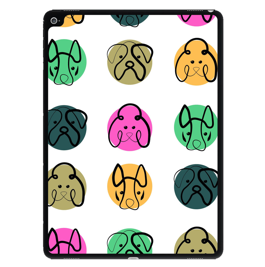 Multi colour dog bones - Dog Patterns iPad Case