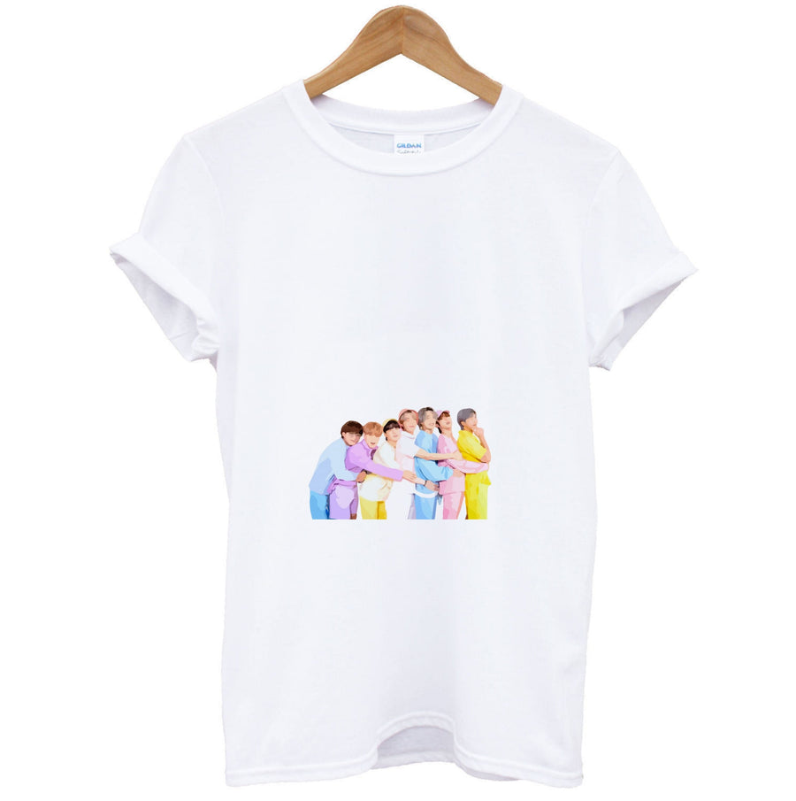 Colourful BTS Band T-Shirt