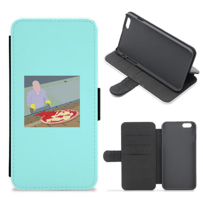 Pizza On The Roof Flip / Wallet Phone Case