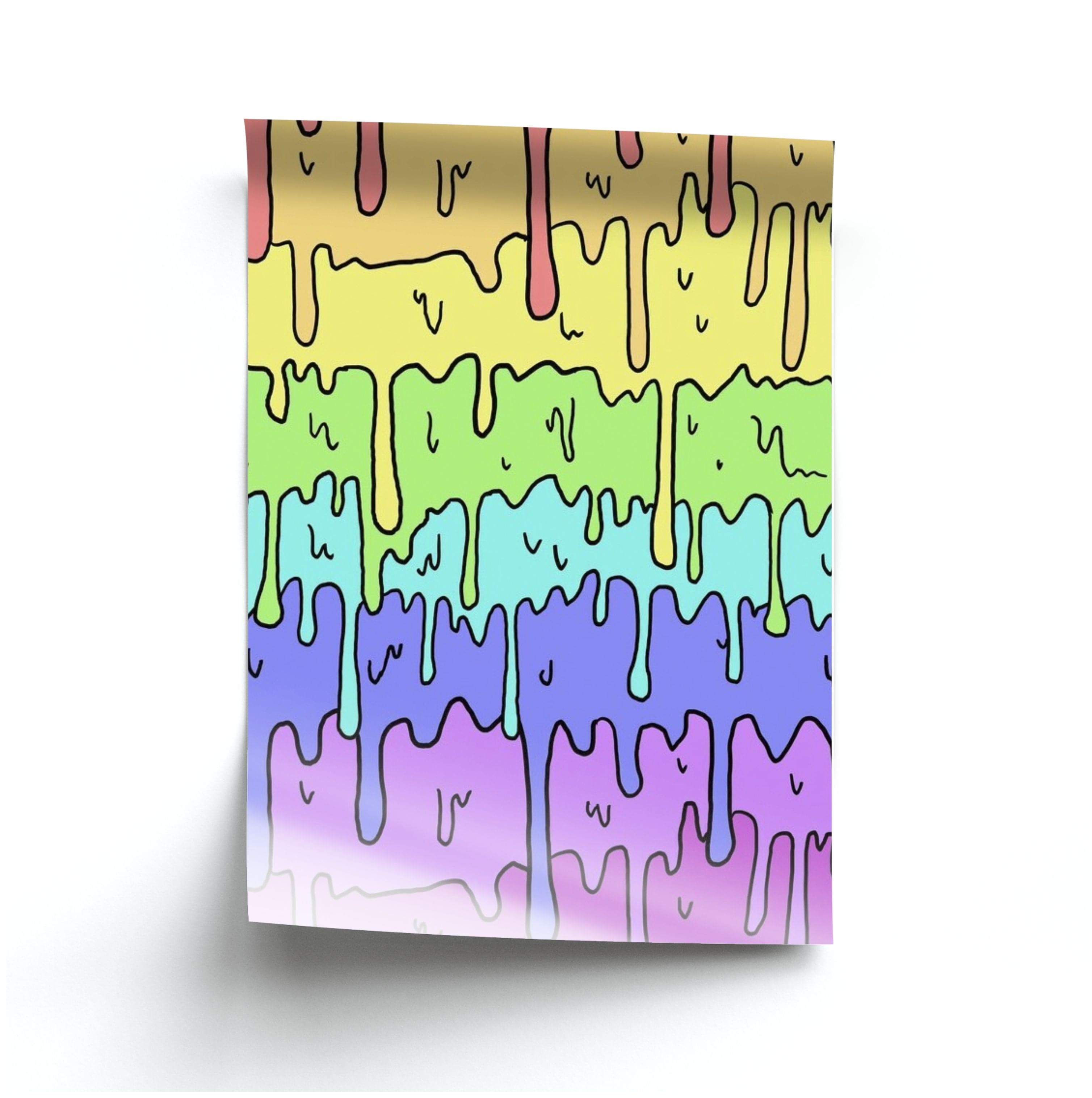 Dripping Rainbow Poster