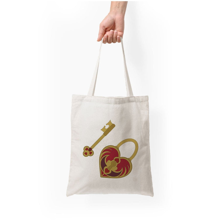 Red Locket And Key - Valentine's Day Tote Bag